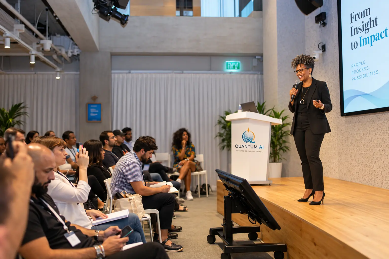 Resa Gooding delivering an AI keynote